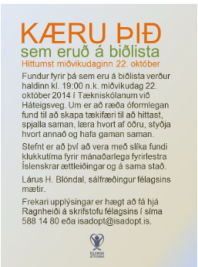 Miðvikudaginn 22. október 2014