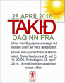 Taki fimmtudaginn 28.aprl fr